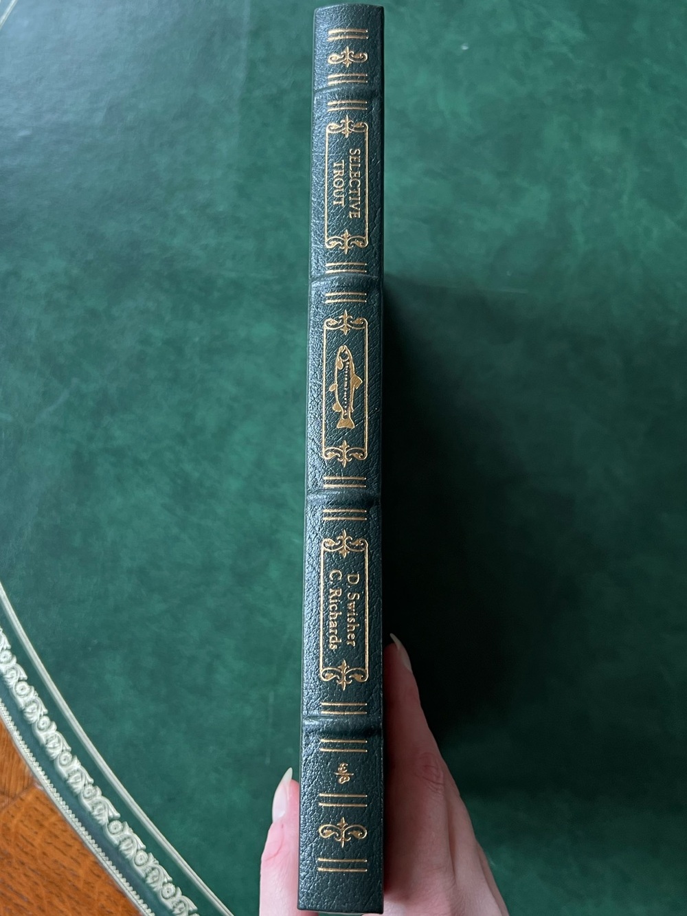 Hardcover Leather Collectible Book Selective Trout by Doug Swisher